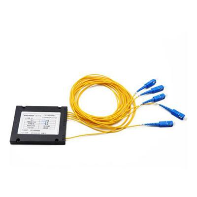 SC 1 to 4 Fiber Splitter, Single-mode Taper PLC Splitter, Pigtail Telecom